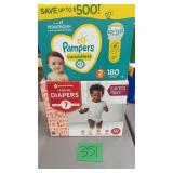 2 BOXES OF DIAPERS - SIZE 7 & 2