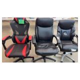 RESPAWN GAMING CHAIR & 2 OFFICE CHAIRS - AS IS