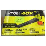 RYOBI 40V CORDLESS BLOWER IN BOX - TOOL ONLY