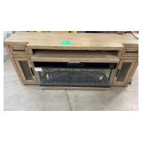 WOOD ELECTRIC FIREPLACE MEDIA CONSOLE