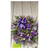 24" PURPLE SPRING WREATH