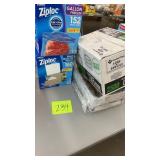 ZIPLOC BAGGIES, CLEAR LIDS, STEAM TABLE PANS