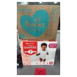 2 BOXES OF DIAPERS - SIZE 5 & 7