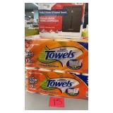 2 PACKS OF PAPER TOWELS & 1 PAPER TOWEL DISPENSER