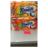 2 PACKS OF PAPER TOWELS