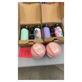 2 BENTGO BOWLS (PINK) & 4 HYDRAFLOW TUMBLERS