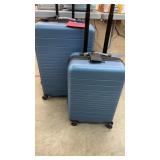 2PC HARDSHELL ROLLING LUGGAGE SET - BLUE