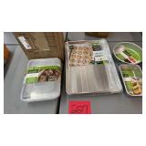 LOT OF BAKEWARE ITEMS & FOOD STORAGE CONTAINERS