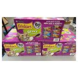 3 BOXES OF FRISKIES GRAVY PLEASERS CAT FOOD