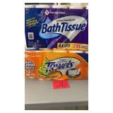 1 PACK OF TOILET PAPER & 1 PACK OF PAPER TOWELS