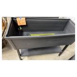 RAISED GARDEN BED PLANTER - GREY/BLACK