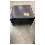 SQUARE STORAGE OTTOMAN - BROWN