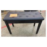 BLACK TUFTED BENCH