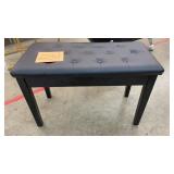 BLACK TUFTED BENCH