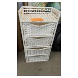 4 DRAWER WICKER SHELF