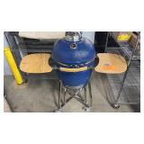 LIFESMART 22" KAMADO STYLE CERAMIC GRILL - BLUE