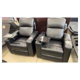 2 ABBYSON LIVING HOME THEATER POWER RECLINERS