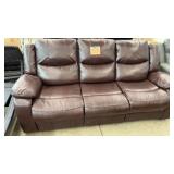 BROWN RECLINING SOFA