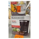 BLACK + DECKER COFFEE MAKER & JUICER IN BOXES