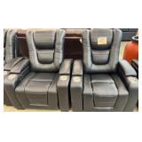 2 MYLES HOME THEATER POWER RECLINERS - BLACK