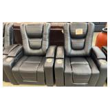 2 MYLES HOME THEATER POWER RECLINERS - BLACK