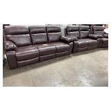 NEW 3PC ABBYSON LIVING BROWN RECLINING SET