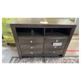 DARK BROWN 6 DRAWER CONSOLE TABLE