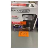 BLACK + DECKER 12 CUP COFFEE MAKER IN BOX