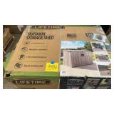 LIFETIME HORIZONTAL OUTDOOR STORAGE SHED IN BOX