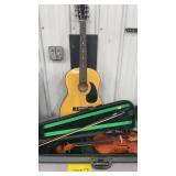 GUITAR & VIOLIN W/ CASE