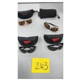 4 PAIRS OF BOLLE SUNGLASSES W/ CASES