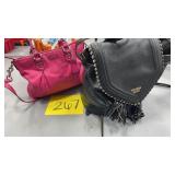 PINK COACH PURSE & BLACK VICTORIAS SECRET BAG