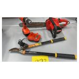 FISKARS, BLACK & DECKER DRILL, HOMELITE CHAINSAW