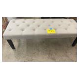 GREY NAILHEAD TRIM ACCENT BENCH