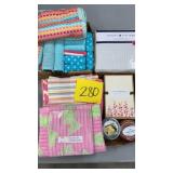 MISC LOT - BEDDING, TWIN SHEETS, CANDLES