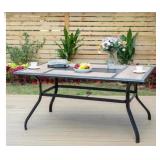 PHI VILLA METAL PATIO OUTDOOR DINING TABLE IN BOX