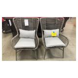 2 SUNBRELLA ALL WEATHER ROPE STYLE CHAIRS