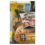 MISC ANIMAL LOT - DOG FOOD, DOG TREATS, CAT LITTER