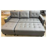 ABBYSON LIVING 3PC TUFTED SOFA SET - GREY