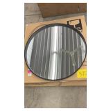 (2) 35' ROUND WALL MIRRORS IN BOXES - BLACK FINISH