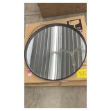 (2) 35" ROUND WALL MIRRORS IN BOXES - BLACK FINISH