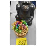 GORILLA PIGGY BANK & CRAFT SCISSOR STAND