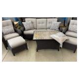 NEW SUNBRELLA ALL WEATHER 6PC PATIO SET