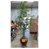 7FT ARTIFICIAL PLANT IN METAL URN