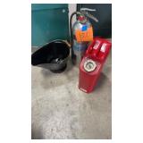 FIRE EXTINGUISHER, US GAS CAN & COAL BUCKET