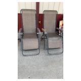 2 OUTDOOR ZERO GRAVITY RECLINER CHAIRS