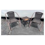 3PC ALL WEATHER WICKER PATIO SET