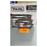 VIKING 10PC STAINLESS MIXING BOWL SET IN BOX