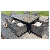 AS IS - 7PC SUNBRELLA OUTDOOR DINING SET