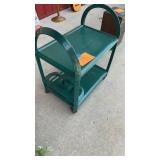 2 TIER ROLLING CART - GREEN